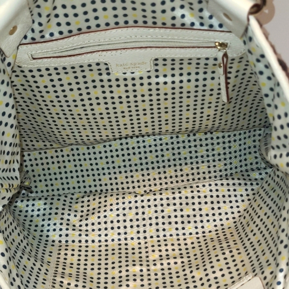 Kate Spade New York Woven Brown and Cream Shoulder Bag - Picture 8 of 9